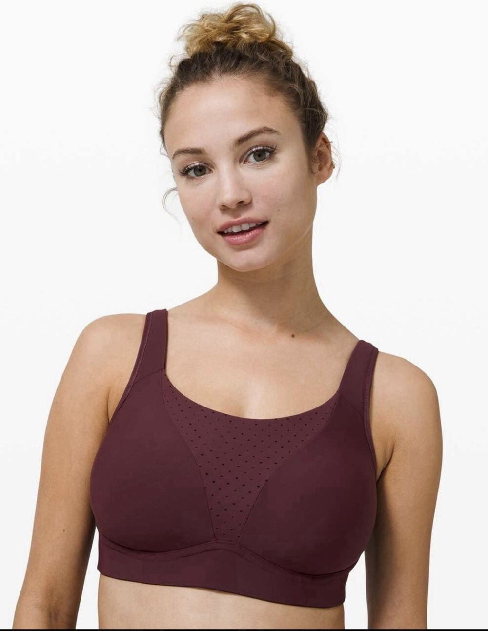 Lululemon Run Times Bra HighSupport Burgundy 36DD Sports Bra